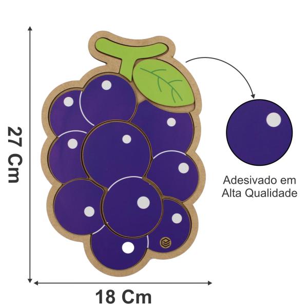 Quebra Cabeça Pedagógico Uva 